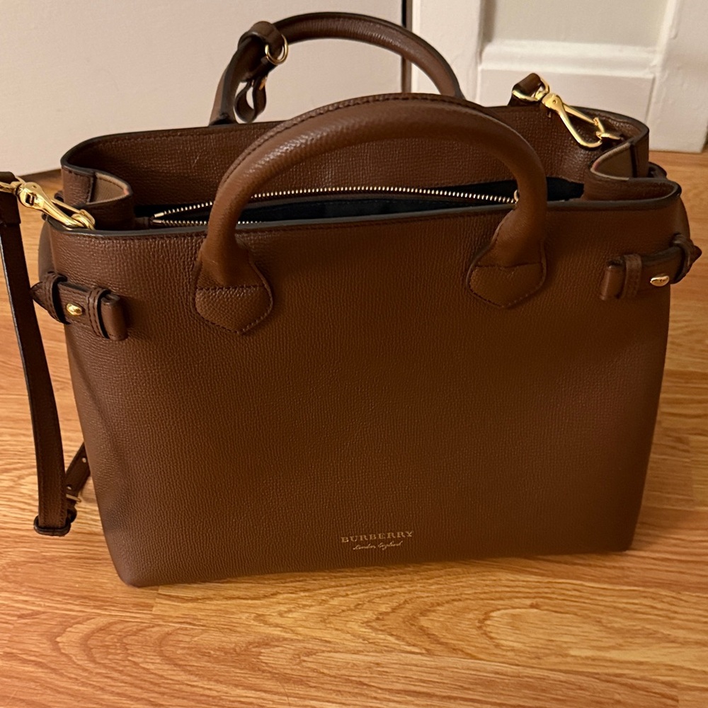 Burberry Chestnut Leather Tote